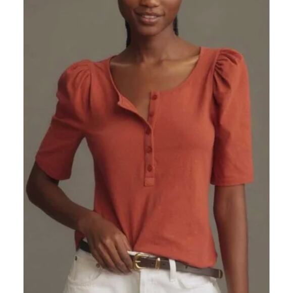 Anthropologie Tops - Anthropologie Rust Blouse